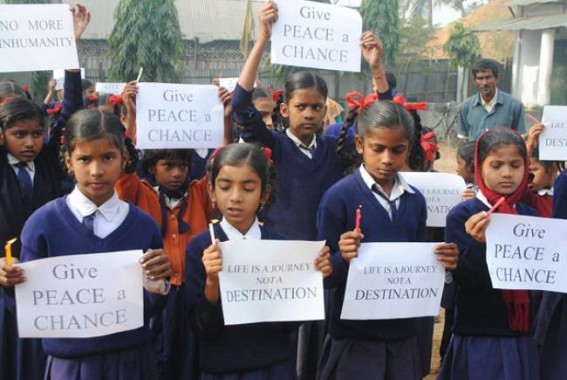  Students of Hindi HS School condole over Peshawar and Kokrajhar massacres